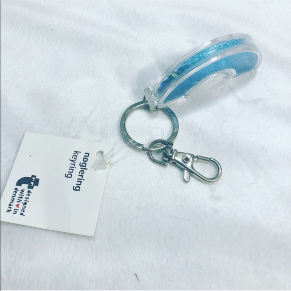 Rainbow Arch Blue Stars & Glitter Keychain - Picture 4 of 5